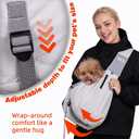 Dog Carrier Sling,Dog Carriers for Small Dogs & Cats Up to 20lbs,Puppy Carrying Backpack Pet Purse with Pockets,Adjustable Shoulder Strap,Hands Free for Travel (Grey)