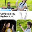 JISULIFE Handheld Fan 8 Plus: All-in-One Mini Fan with 37Hrs Cooling & 4500mAh PowerBank & Flashlight, USB Rechargeable, Portable Pocket Size for Travel, Makeup, Concert, Gifts for Women(White)