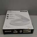 KOHLER 25876-0 Hyten 3" Height, Elevated Soft Close Round Toilet Seat, Contoured Seat with Grip-Tight Bumpers, Quick-Attach Hardware, White