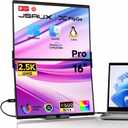 JSAUX FlipGo Pro 16" Dual Portable Monitors, 2.5K Triple Laptop Screen Extender, Portable IPS Dual-Screen Monitor for Laptop[for Windows/Linux/macOS] One Cable to Dual/Magnetic Design/DisplayLink