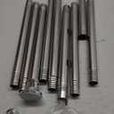 Tension Curtain Rod, Extra Long Outdoor Curtain Rod 43-120 Inch Adjustable, 1.1 Inch Diameter Thick Heavy Duty Silver Shower Curtain Rod, Stainless Steel Shower Rod for Bathroom No Drilling, No Rust