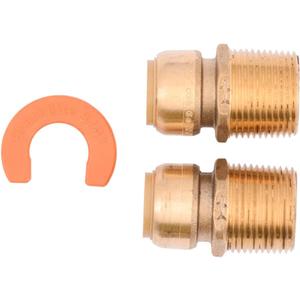 SharkBite 24660LF 3/4 Inch Push-to-Connect x 1 Inch MNPT High Flow Water Filter Installation Kit