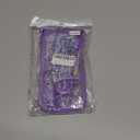 Yzniyzce Crossbody Case for iPhone 16 Pro with Detachable Lanyard, Hands-Free Bling Glitter Silicone Clear Cute Butterfly Curly Wave Woman Girls Cover with Adjustable Necklace Rope, Purple