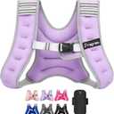 Fragraim Weighted Vest for Women Men - 10lb Weight Vest with Reflective Stripe, Detachable Phone Pouch, Ideal for Walking, Strength Training, Running, Workout, Cardio (Purple)