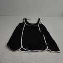 Womens Casual Summer Pleated Sleeveless Crewneck Tank Dress Loose Sundress Athletic Mini Dress (Small, Black)