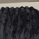 BEDELITE Fluffy Faux Fur Body Pillow Cover with Zipper, Luxury Plush 3D Striped Pillow Cover 20x54 Inches, Super Soft and Cozy Long Body Pillow Pillowcase for Bed Sofa Couch Room Decor(Black Grey)