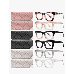 CCVOO Stylish Reading Glasses for Women, Eyeglasses, Blue Light Readers for Women, Computer Eye Glasses, Cheaters, A1 Mix, +2.75