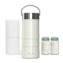 KEKHEALTH 22oz Full-Day Cold-Chain Breastmilk Cooler, Double-Wall Vacuum Stainless Steel with 360° Cooling, Keeps Milk ≤50°F for 24 Hours, Leak-Proof BPA-Free, Easy to Clean, Includes 2 Bottles