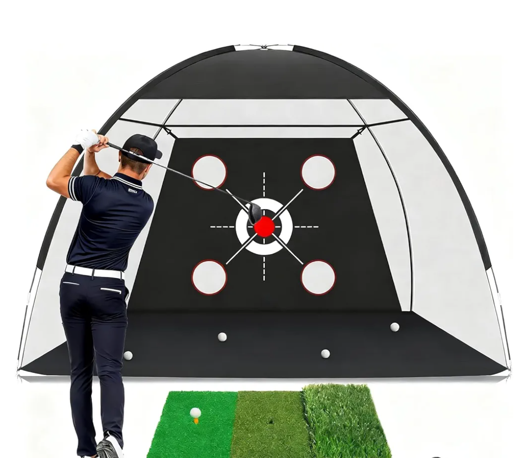 Golf *32.5*16Cm Golf Practice Net With Foldable Triple Golf Mat, All In 1 Golf Hitting Net With Scoreboard And Target, Golf Nets For Chipping Practice For The Backyard, Ideal Christmas Gifts For Men