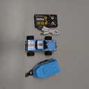 Mini Rc Truck, 1:64 Scale Monster Truck Remote Control Car with Lights, 2.4Ghz Remote Control, Speed/Steering Adjustable (Blue-A)
