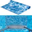 Drydiet Above Ground Pool Ladder Mat, Swimming Protective Nonslip Step Pad with Texture, Pool Essentials Accessories for Floor Liners and Stairs, Sea Pattern(36 x 24 Inch)