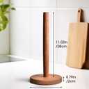 Acacia Wood Paper Towel Holder Stand Wooden Kitchen Paper Towel Holder Countertop, PTHA, Freestanding Roll Holder for Kitchen & Bathroom & Farmhouse, Large
