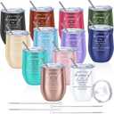 Sieral 12 Pcs Employee Appreciation Gifts Bulk for Women Men 12 oz Tumbler Stainless Steel Thank You Mug Gift for Social Worker Volunteer Coworker Office Team Nurse(Be Proud of)