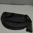 Spacious Nylon Crossbody Bag Bum Bag Handbags Wallets Purses Trendy Shoulder Bag for Women (Black)