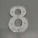 Decorative Led Light Up Number Letters, White Plastic Marquee Number Lights Sign Party Wedding Decor Battery Operated Number (8)