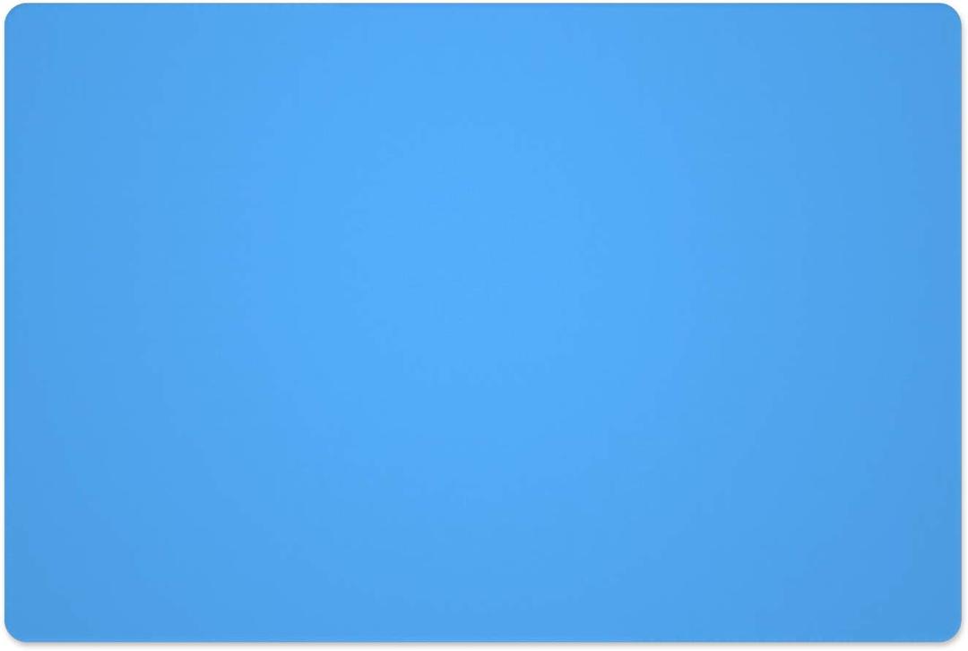 Silicone Placemats, Food-Grade Non-Slip Waterproof, Dining, Stain Resistant, Countertop Protector, Kitchen Counter Mat, Heat Resistant, Baking mat Dishwasher Safe (23.6"15.7"-1pack, Blue)