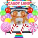 Candy Land Trunk or Treat Car Suv Decorations Kit Halloween Trunk or Treat Decoration for Candyland Party Supplies