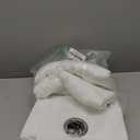 NICETOWN White Linen Sheer Curtains and Drapes 84 inches Long, Rod Pocket & Back Tab semitransparent with Light Through Vertical Window Treatments for Sliding Glass Door & Living Room, 52"W, Set of 2