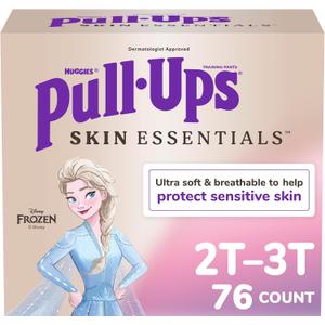 Pull-Ups Girls' Skin Essentials Potty Training Pants, Training Underwear, 2T-3T (16-34 lbs), 76 Ct