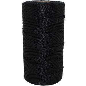#36 Black Rosary and Craft Twine - Twisted Nylon Twine 1 lb Tube 550 Feet