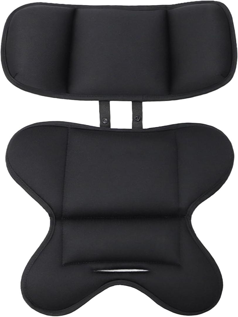 Head and Body Support Car Seat Insert, Soft Breathable Car Seat Cushion, Universal Carseat Insert Support for Stroller, Swing & Carrier (Black)