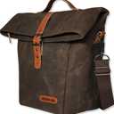 WELKINLAND 6H Insulation Leakproof Waxed Canvas Lunch Bag, Brown Heavy-Duty Lunch Bags, Lunch Tote Bags For Men, Men Lunch Box For Work