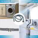 Elyfree 10ft Washing Machine Drain Hose, Universal Drain Hose Extension Kit for Washer, Dishwasher, Flexible Discharge Hose for LG/GE/Samsung, Fit up to 1-1/2 Inch Drain Outlets (10)