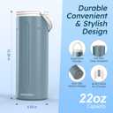 Portable Breast Milk Cooler for Travel, 22oz Large Capacity Breastmilk Chiller for Working Moms, 360 Cooling Keeps Milk Chilled 24 Hours, Includes 2 Baby Bottles, Breastfeeding Essentials