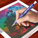 RECORDARME Diamond Art Pen, Diamond Painting Pen Tools Accessories, Ergonomic Design Resin Diamond Dot Pens(Violet)