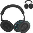 Adhiper XM6 Sweat Cover - Earpad Covers & Headband Cover for Sony WH-1000XM6 Headphones Accessories, Soft Silicone Case Covers Protector Sweatproof & Easy to Clean - Black