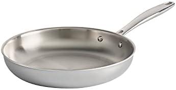 Tramontina Signature Tri-Ply Clad Stainless Steel 10-Inch Frying Pan, Induction-Ready Skillet, Dishwasher-Safe, NSF-Certified, Made in Brazil