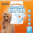Disposable Female Dog Diapers, 40 Count, S (Waist 16.9-19.7), Wetness Indicator, Ultra Protection, Leak Proof, Super Absorbent, Soft