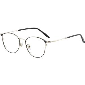 GUDVUE Blue Light Glasses, Computer/Gaming/TV/Phones Glasses for Women/men, Anti Glare/UV400/Eye Strain, Oval Black/Silver