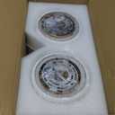 2 Pack Ceramic Brass Semi Flush Mount Ceiling Light Vintage Hallway Light Fixtures, Modern Small Ceiling Mount Light Lamp for Hall Kitchen Entryway Passway Porch Foyer