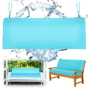 SmoothNovelty 48x18 Inch Patio Bench Cushion Covers Outdoor Waterproof UV Protection Loveseat Swing Replacement Cover with Tie Zipper Adjustable Strap Garden Seat Sofa Furniture Cushion Cover