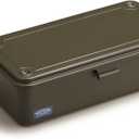 T-190 MG (MILITARY GREEN) H7.99W4.29D2.20inch Steel Trunk For Pegs, Metal fittings, Pen, Accessory, And Utility Knife Made In Japan