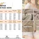 Ekouaer Womens Waffle Knit Pajama Sets Long Sleeve Top and Shorts Matching Lounge Set Loungewear Sweatsuit with Pockets (Black, M)