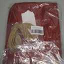 Burlap Bags with Drawstring, 8x12" Burlap Favor Sacks with Tags and String (Lot of 10) for Wrapping Favors or Gifts, Birthday, Wedding, Halloween Party or Household Use(Red)