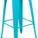 Flash Furniture Lily 30" High Metal Indoor Bar Stool in Teal - Stackable