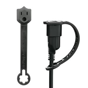 2 x Mellbree Outdoor Plug Cover, Waterproof Extension Cord Plug Protector for 2 & 3 Prong 120V Outlets - Weather Proof Exterior End Cap for Outside Electrical Plugs, Black