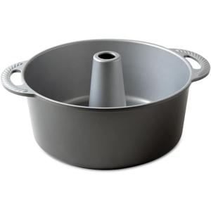 Nordic Ware Classic Cast Pound Cake, Nonstick 10 Inch One Piece Pan - Great for Angel Food, Coffee Cake, 18 Cup - Graphite