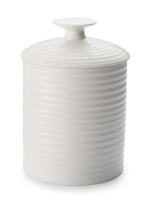 Portmeirion Sophie Conran Medium Storage Jar, 7" Tall, White 