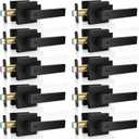 Privacy Door Levers, 10 Pack Matte Black Door Handles, Keyless Interior Door Knobs with Lock for Bedroom Bathroom, Heavy Duty Square Door Lock, Reversible for Left Right Handled Doors