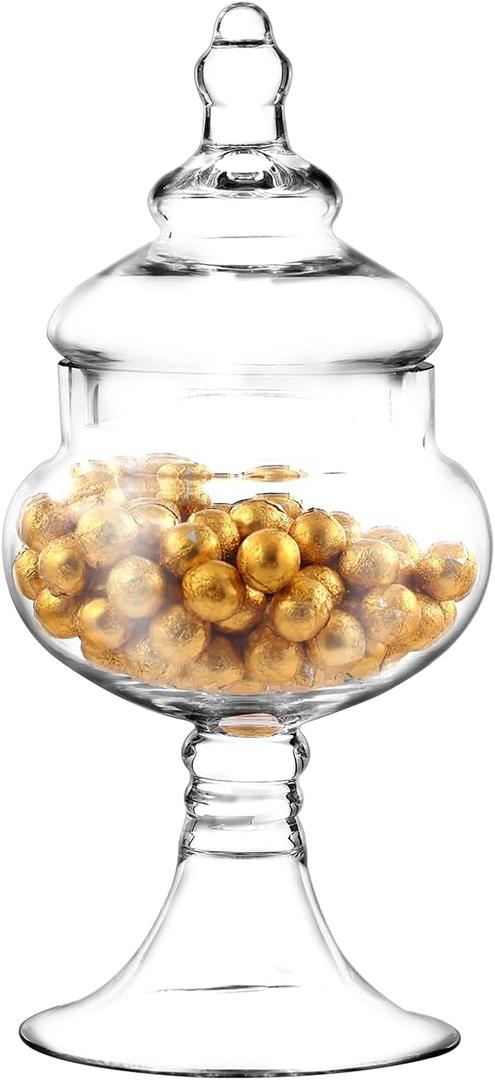 Apothecary Jars Glass Decorative Candy Jars,Candy Buffet Display, Elegant Storage Jar, Decorative Wedding Organizer Canisters A2