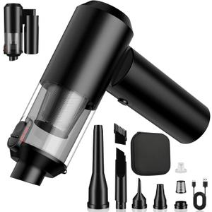 Vac V2 Portable Air Blower/Car Vacuum 90Foldable 3in1 Handheld Vacuums Cleaner Brushless Motor High Power 16000PA Compressed Air Dusters Cordless Vacuum Cleaners for Car Home
