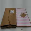 Solino Home Stripe Linen Table Runner 36 Inch - Pink and White, 100% Pure Linen Easter Table Runner 14 x 36 Inch Ideal for Dresser and Coffee Tables - Sorrento Stripe