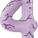 K-pop Tattoo 40 Inch Number 4 Foil Balloon, Anime Themed Big Large Number Balloon for K-pop Anime Themed Boys Girls Birthday Anniversary Party Decorations