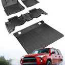 for Toyota 4 Runner All Weather Floor Mats 2013-2024 (Only for 5 Seats), Full Set Heavy Duty TPE Cargo Liners & Trunk Mats for Lexus GX 460 2014-2024 Car Interior 4 Runner Accessories 4 Pcs