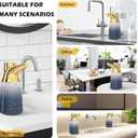 Adjustable Automatic Soap Dispenser Touchless, Ceramic Material4 Adjustable Levels Type-c Rechargeable Operated Sensor Liquid Soap PumpTouch-Free Hand Sanitizer Dispenser (Starry Gold)