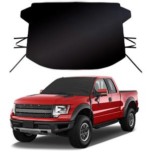 Windshield Cover for Ice and Snow for Ford 2015-2024 2025 2026 F150 250/ F350 F450 Super Crew Cab, XL XLT Limited Raptor Windshield Frost Cover for Truck, Ford F-150 All Weather Protector Accessories